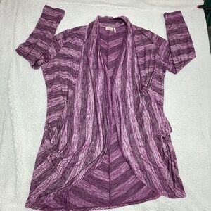 Women’s Open Front Cardigan Top Brand: Logo/Lori Goldstein Size: 2X Color:Purple